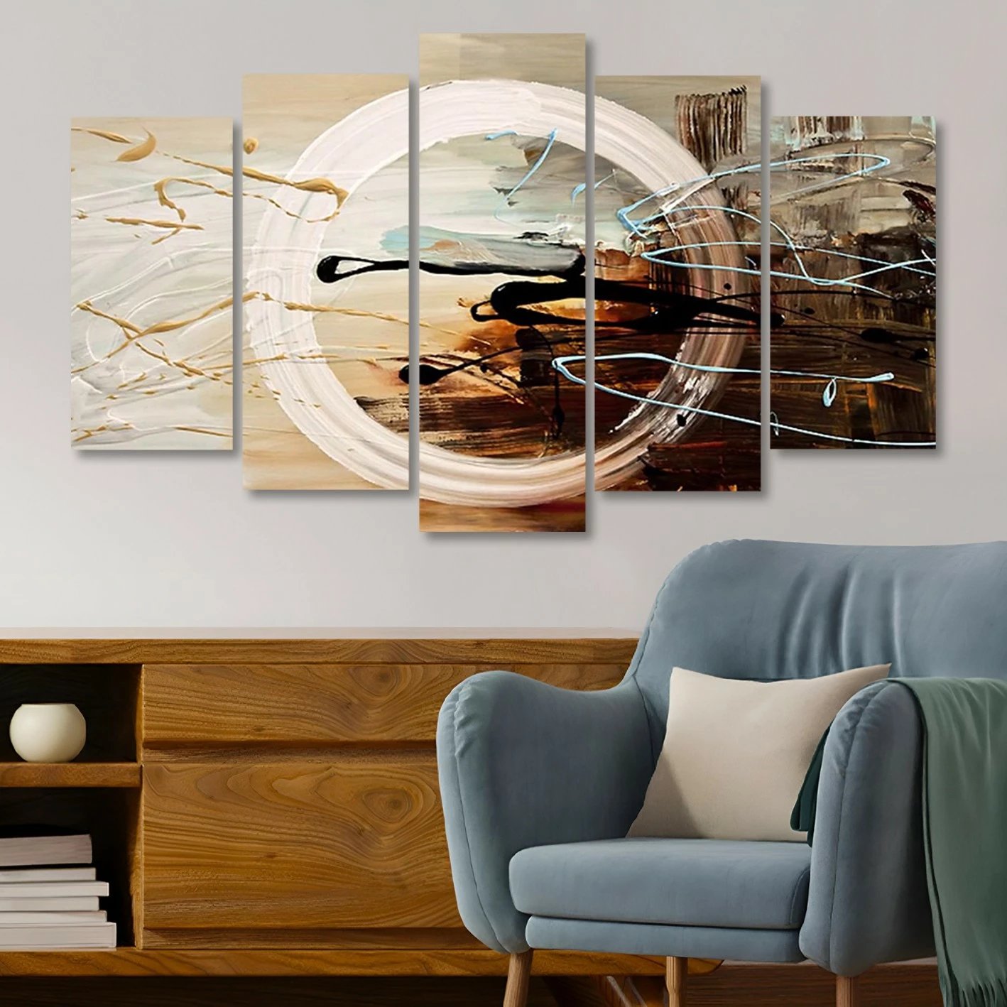 Pikturë dekorative MDF, 5 pjesë, Wallity, 5MDF4531_60100, 100x60cm