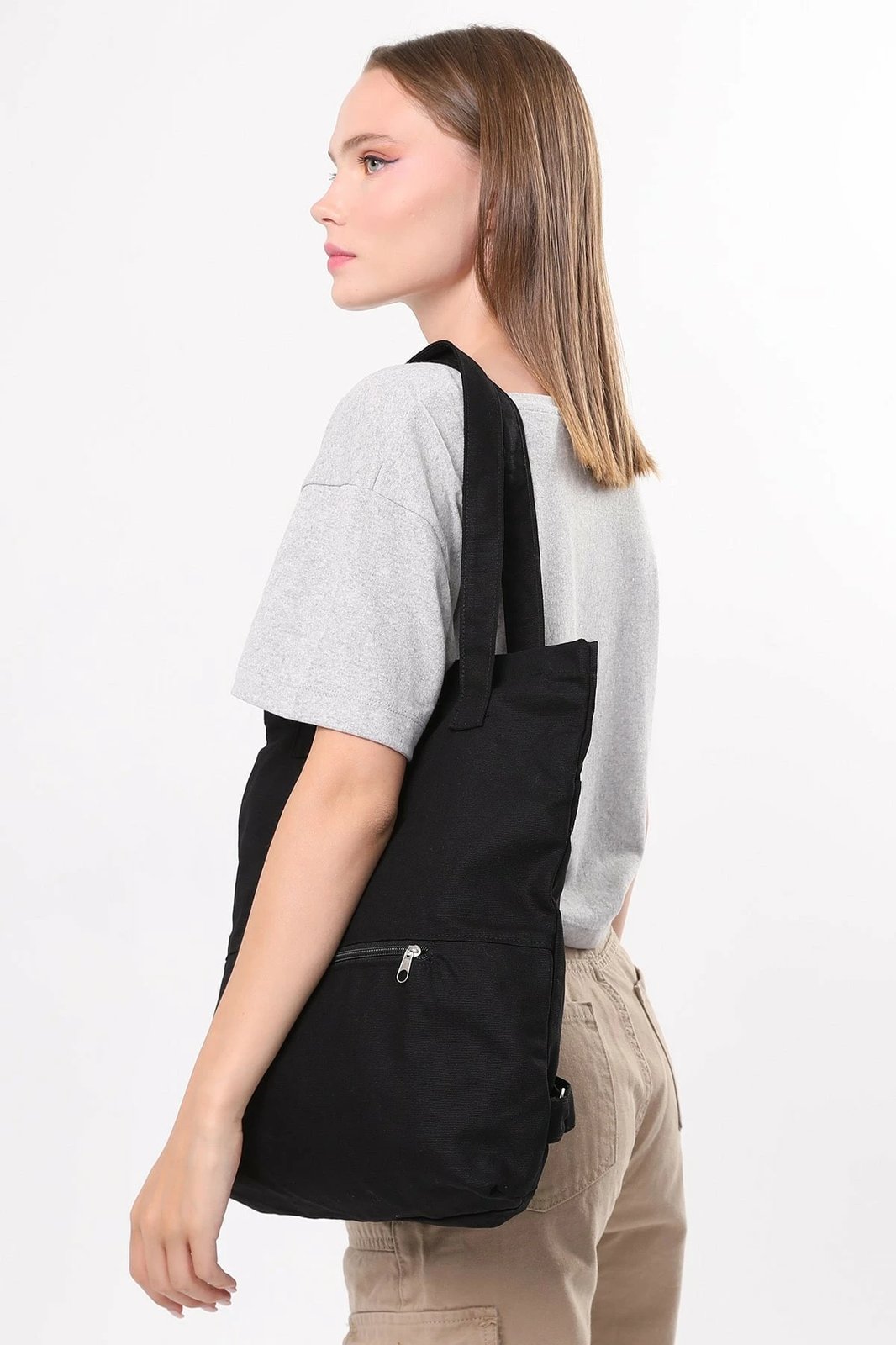 Çantë tote Zoozie Bags, e zezë, 35x40x8cm