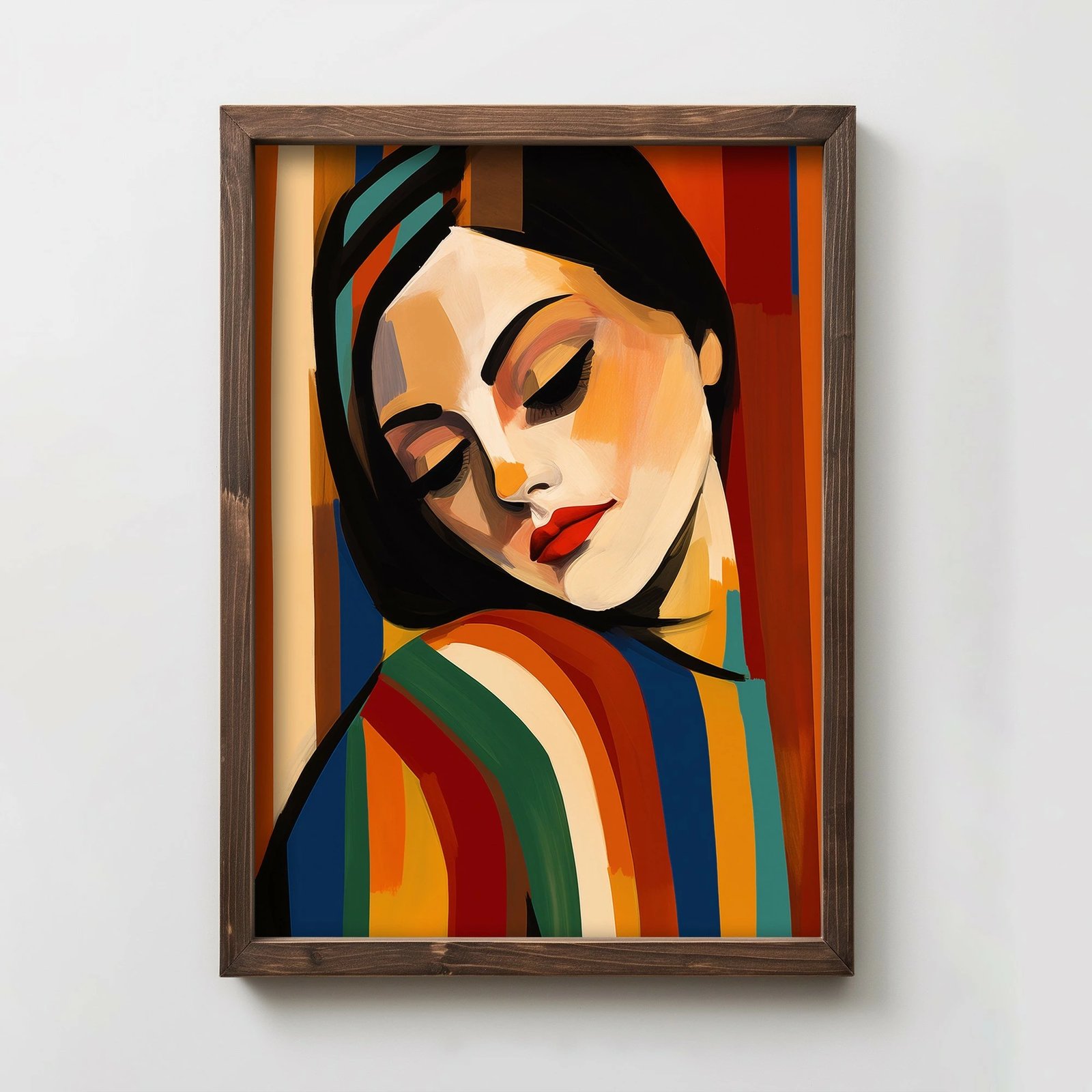 Pikturë dekorative me kornizë MDF, shumëngjyrëshe, Wallity TUN012-XL, 50x70x3.5cm