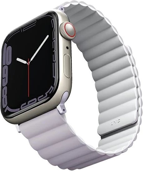 Rrip silikoni për Apple Watch UNIQ Revix, 42/44/45/49mm, dyngjyrësh vjollcë-e bardhë