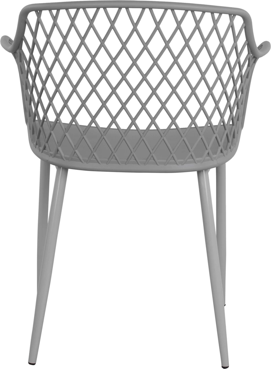 Karrige me krahë polipropileni Jocelyn FH8510.10 gri me këmbë metalike 62x55.5x79cm, set prej 4 copë