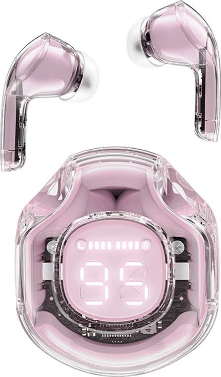 Kufje wireless Acefast T8, TWS, Bluetooth 5.3, 30 orë, rozë