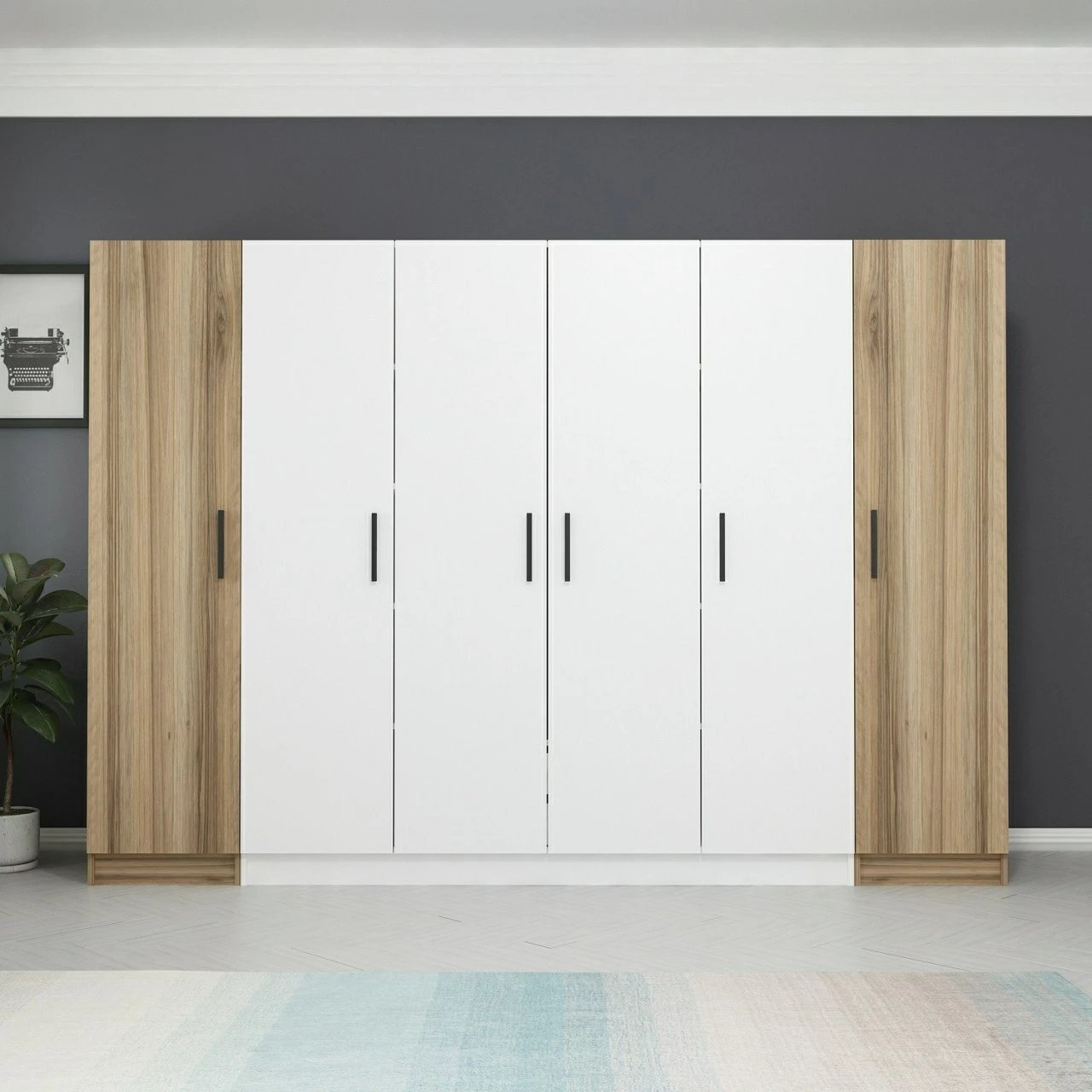 Dollap Skye Decor, i bardhë, Kale - 3077