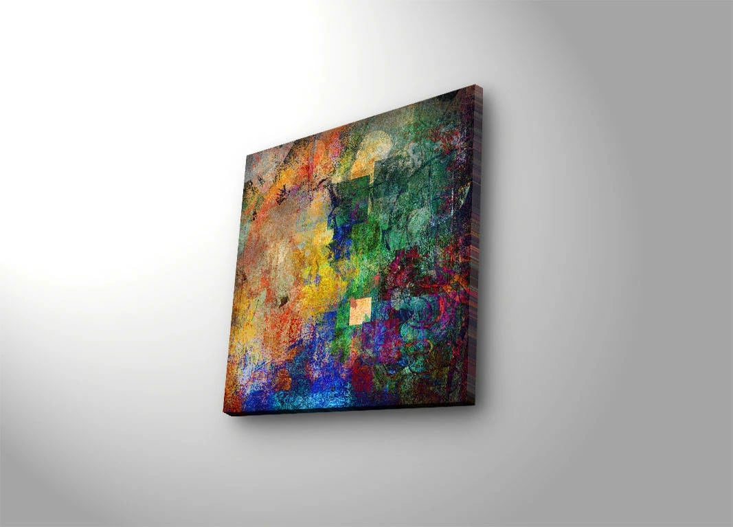 Pikturë dekorative me drita LED, shumëngjyrëshe, 40x40cm, Wallity 4040İACT-1