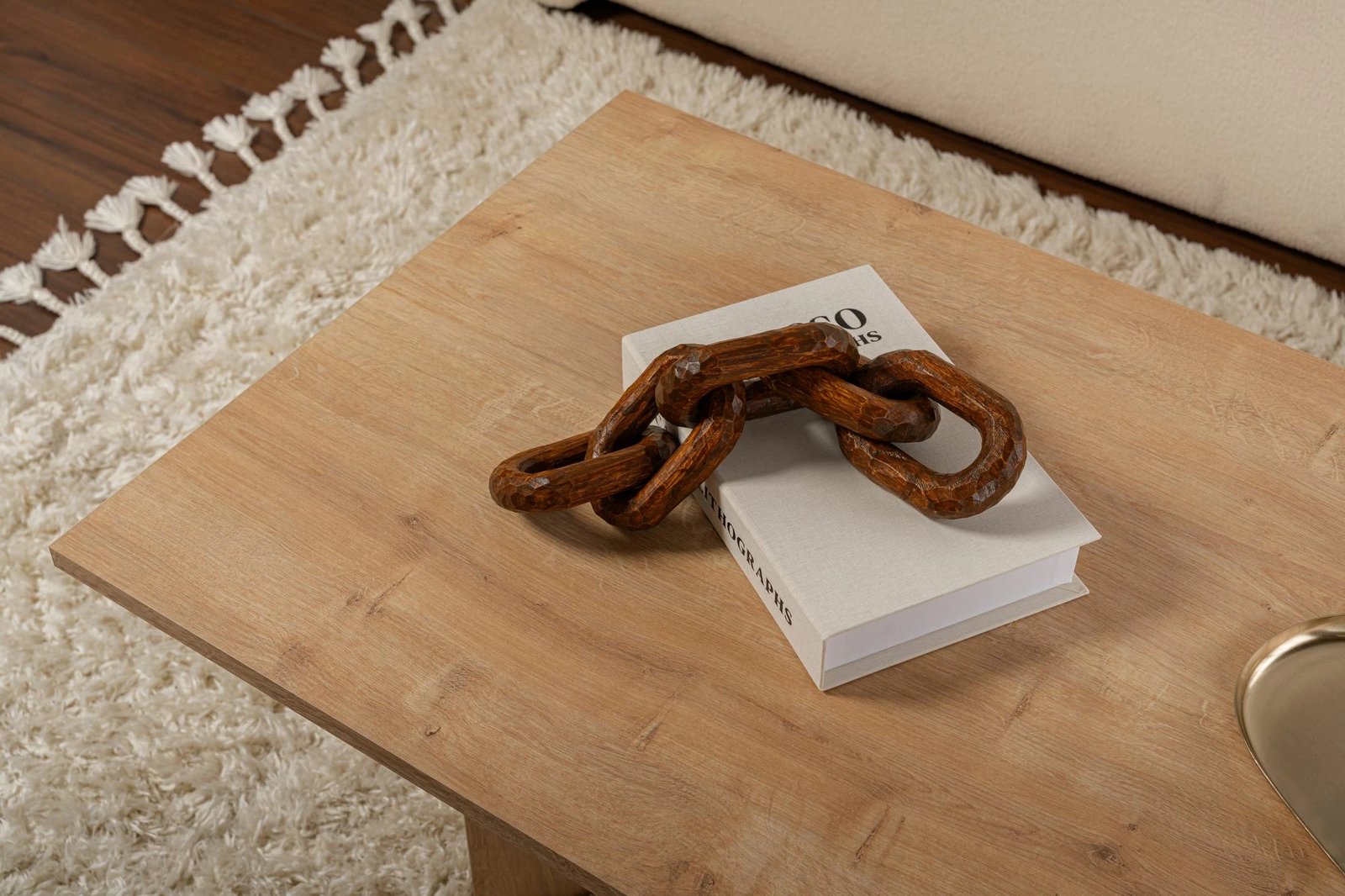 Tavolinë kafeje Nordure, Sabin, ngjyrë lisi Sapphire Oak