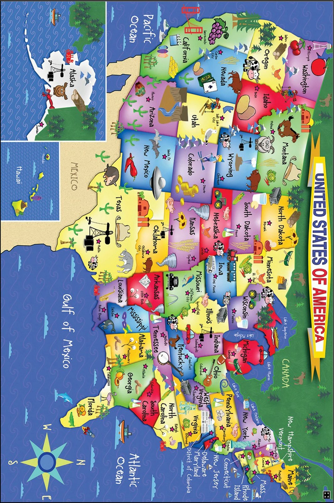 Qilim shumëngjyrësh për fëmijë, 50x80cm, WOOKECE003