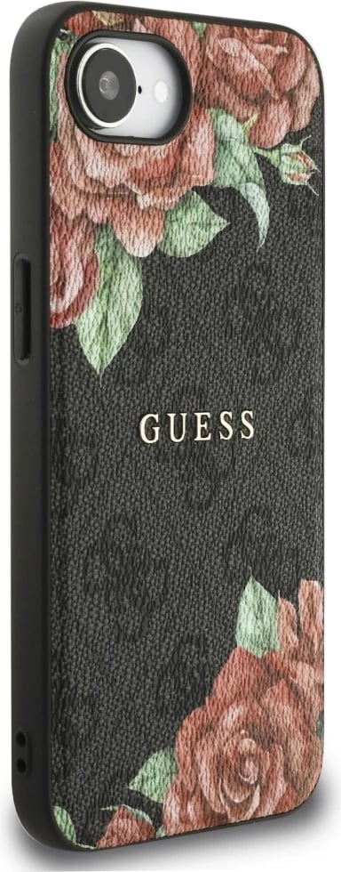 Mbështjellës Guess 4G Flowers Print MagSafe për iPhone 16e, i zi Mbështjellës Guess 4G Flowers Print MagSafe për iPhone 16e, i zi