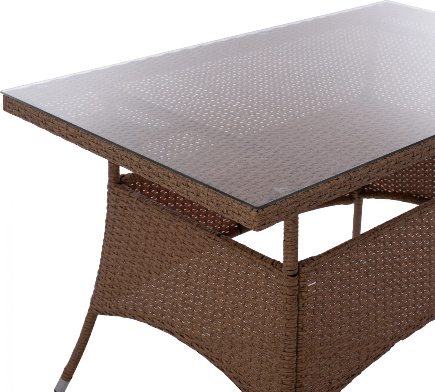 Tavolinë ushtarake metalike, rattan, ngjyrë bezhë-kafe, FH5141.32, 120x70x75 cm