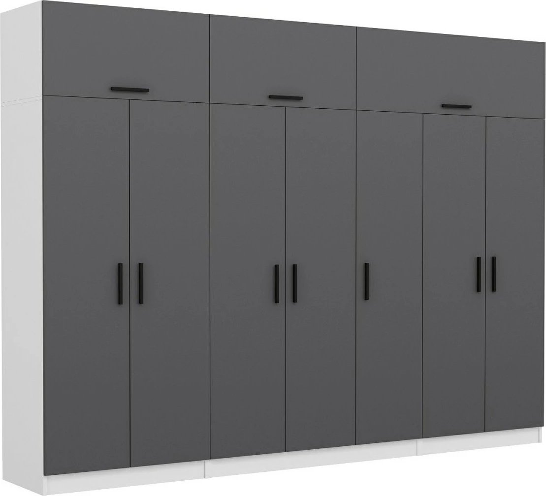 Dollap i madh për rroba, anthracite dhe i bardhë, Skye Decor, 5150