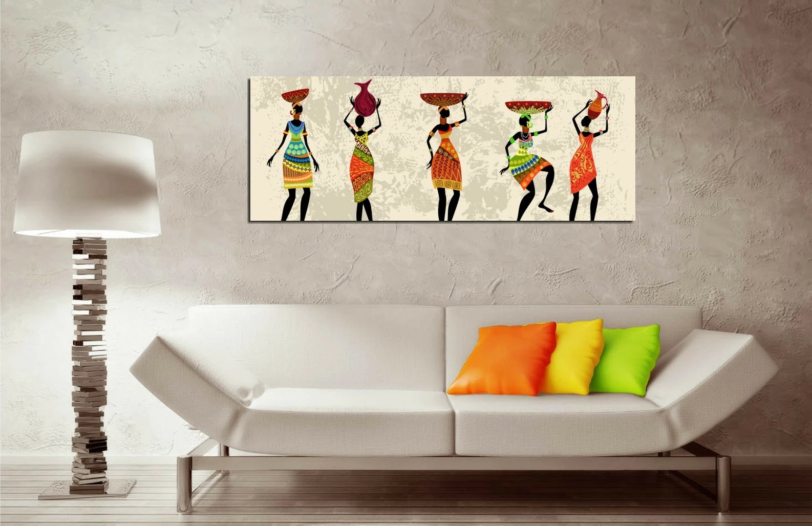 Pikturë dekorative në kanavacë, shumëngjyrëshe, PC040, 30x80cm