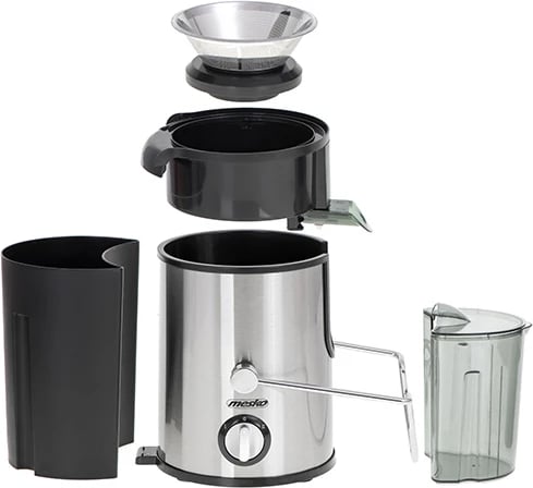 Shtrydhëse frutash, Adler, MS 4126, 600W, depozitë lëngu 0.45L, kolektor tul 1.5L, inox + e zezë