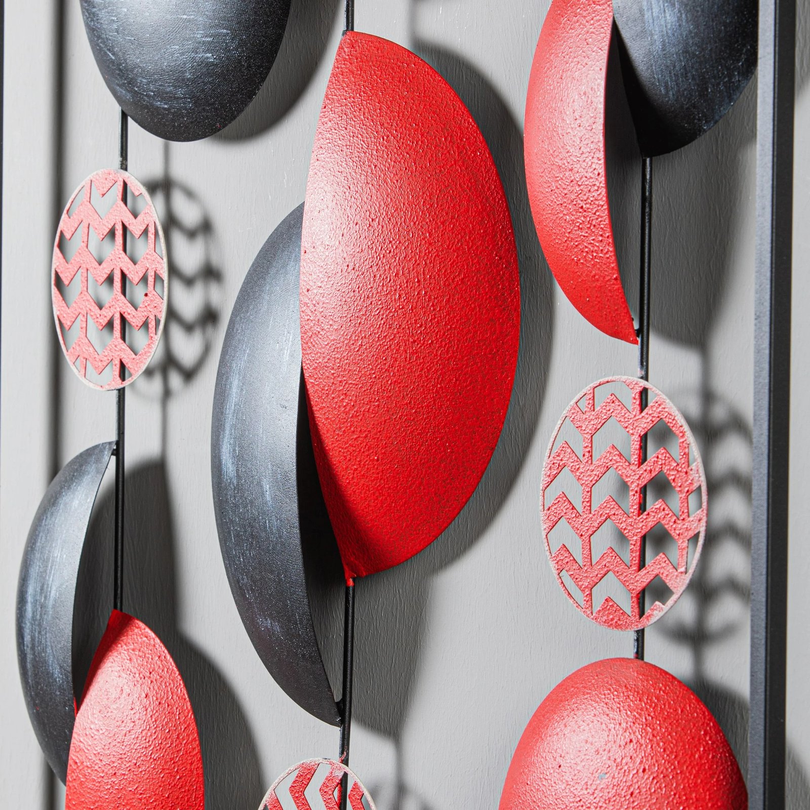 Aksesor dekorativ metalik për mur Wallity, Aurora - shumëngjyrësh, 55x5x55cm