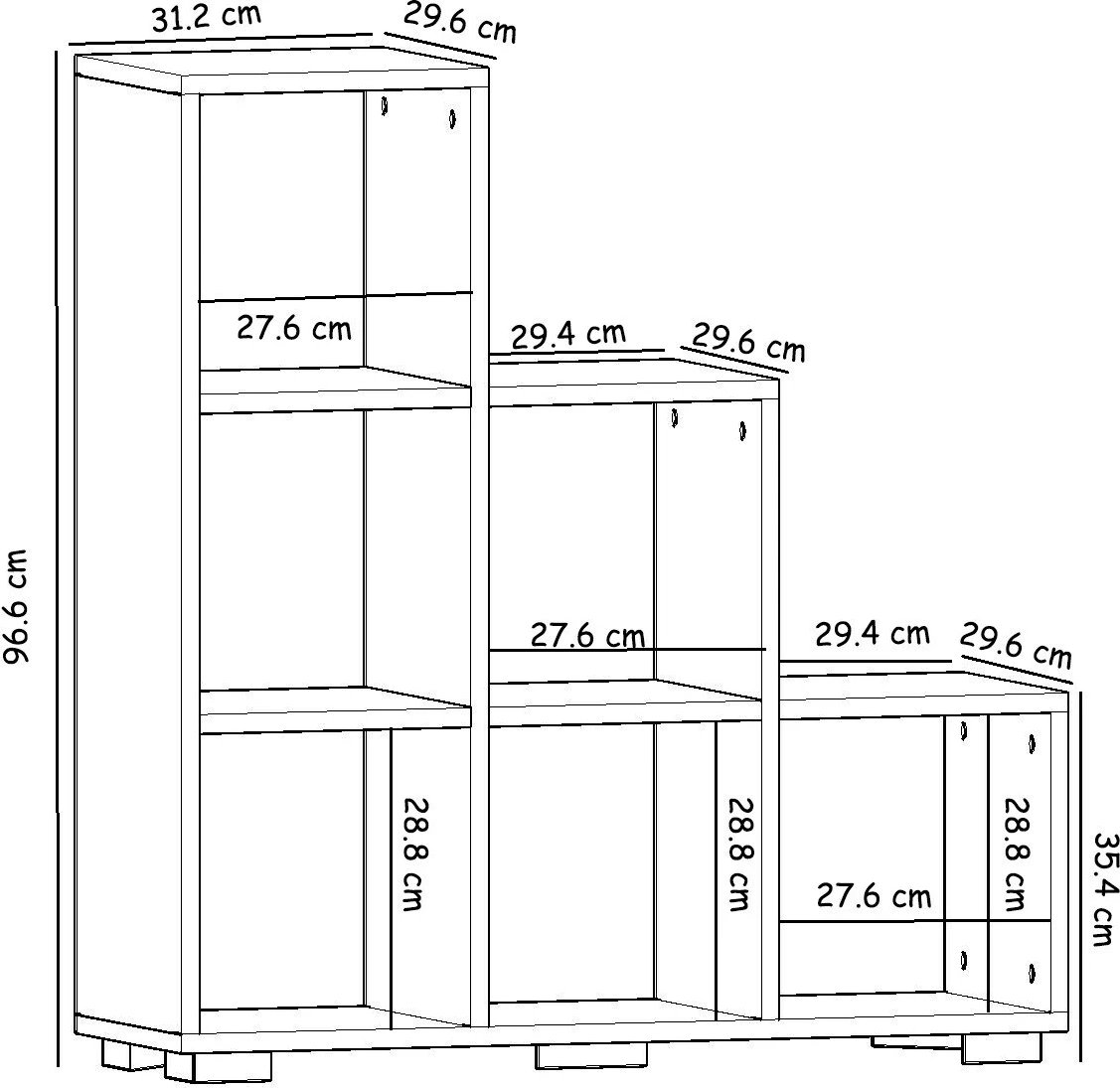 Dollap multifunksional, ngjyrë safir, Skye Decor, Ç007