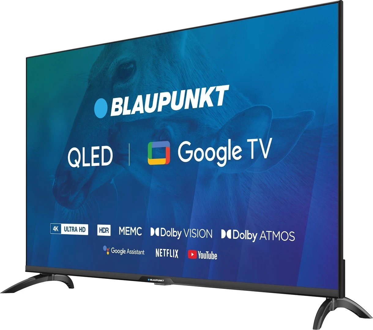 TV 43" Blaupunkt 43QBG7000S 4K Ultra HD QLED, me GoogleTV, e zezë