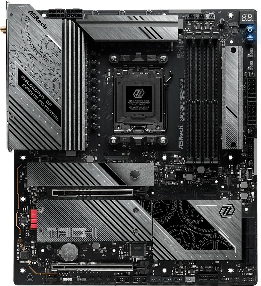 Pllakë amë ASRock X870E Taichi Lite, Socket AM5, 4x DDR5, E-ATX, e zezë