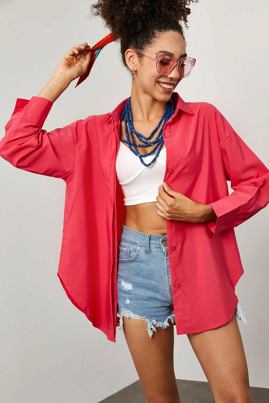 Këmishë femrash Jumeon, X0651, ngjyrë fuchsia