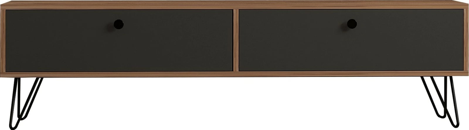 Komodë TV Hanah Home, anësore, ngjyrë Atlantic Pine dhe e zezë