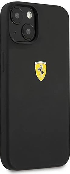 Mbështjellës Ferrari FESSIHCP13MBK për iPhone 13 6.1", silikon, zi