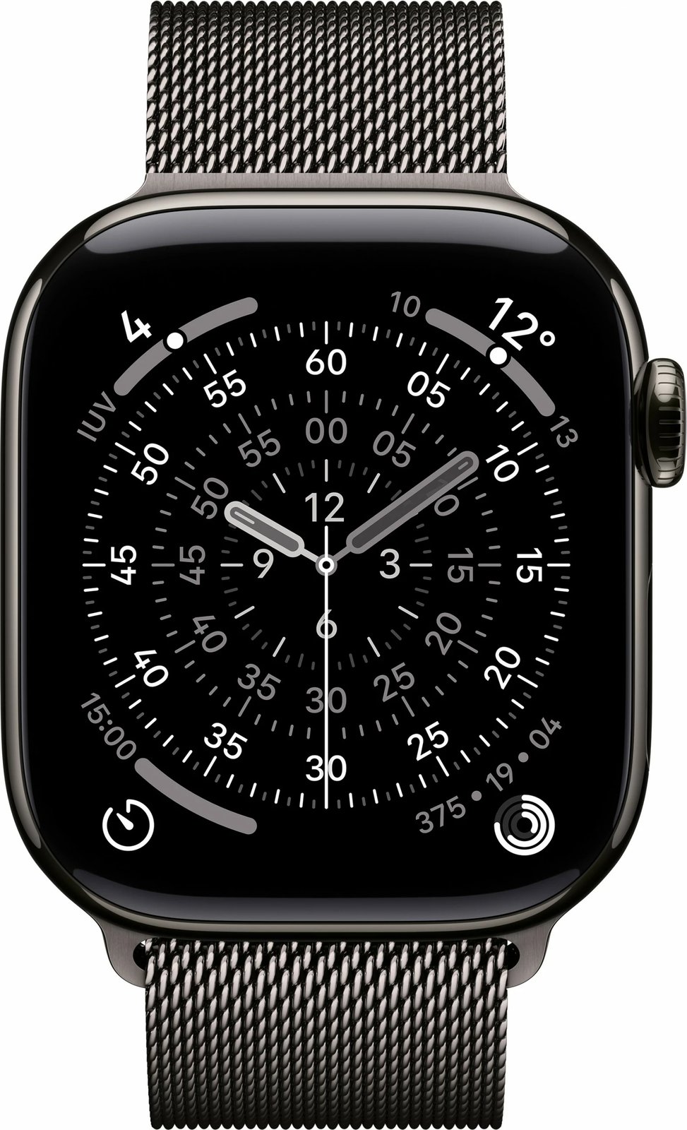 Smartwatch Apple Watch S11, Titan, Cellular, 42mm, Milanaise, schiefer