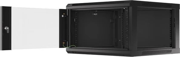 Kasë RACK LANBERG WF01-6606-10B, 6U, me derë xhami