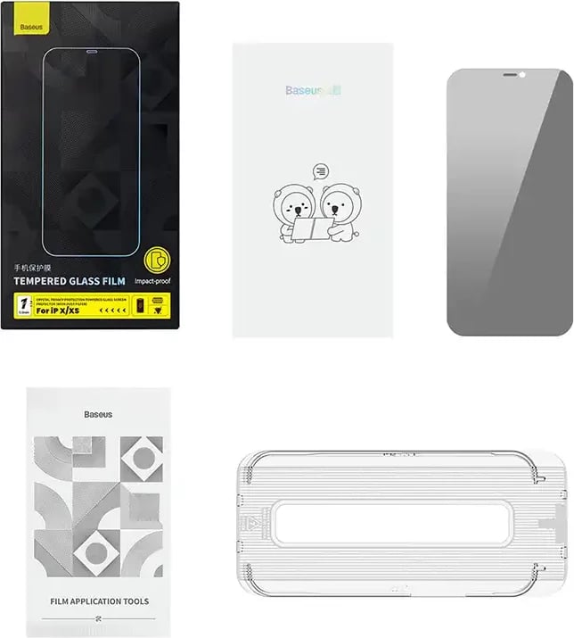 Xham i temperuar Baseus Crystal Privacy Protection 0.3mm për iPhone X/XS, Transparent