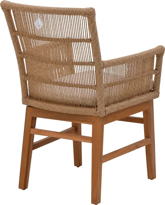 Set tavoline me karrige Inca-Kenda 5 copë, ngjyrë natyrale-bezhë, Φ120x75cm