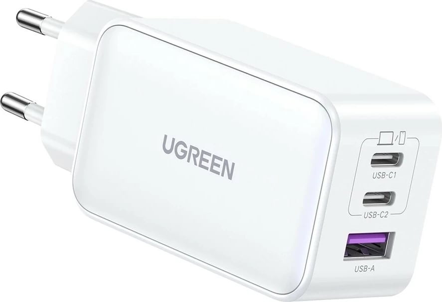 Karikues Ugreen Nexode 140W, 2x USB-C + 1x USB-A, Fast Charging, i bardhë
