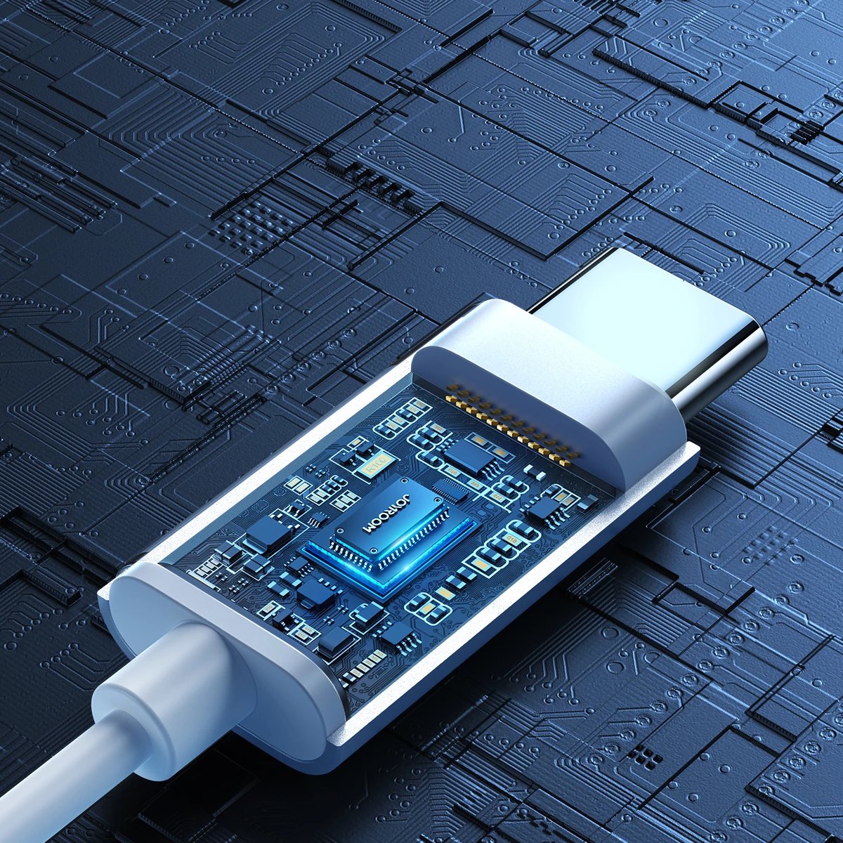 Kufje Joyroom JR-EC06 me USB-C, in-ear, argjendi