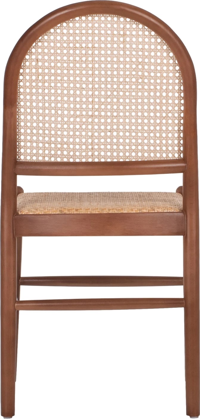 Karrige dru ahu, ngjyrë arre-rattan bezhë, FH9407.04, 43x50x87H cm Karrige dru ahu, ngjyrë arre-rattan bezhë, FH9407.04, 43x50x87H cm