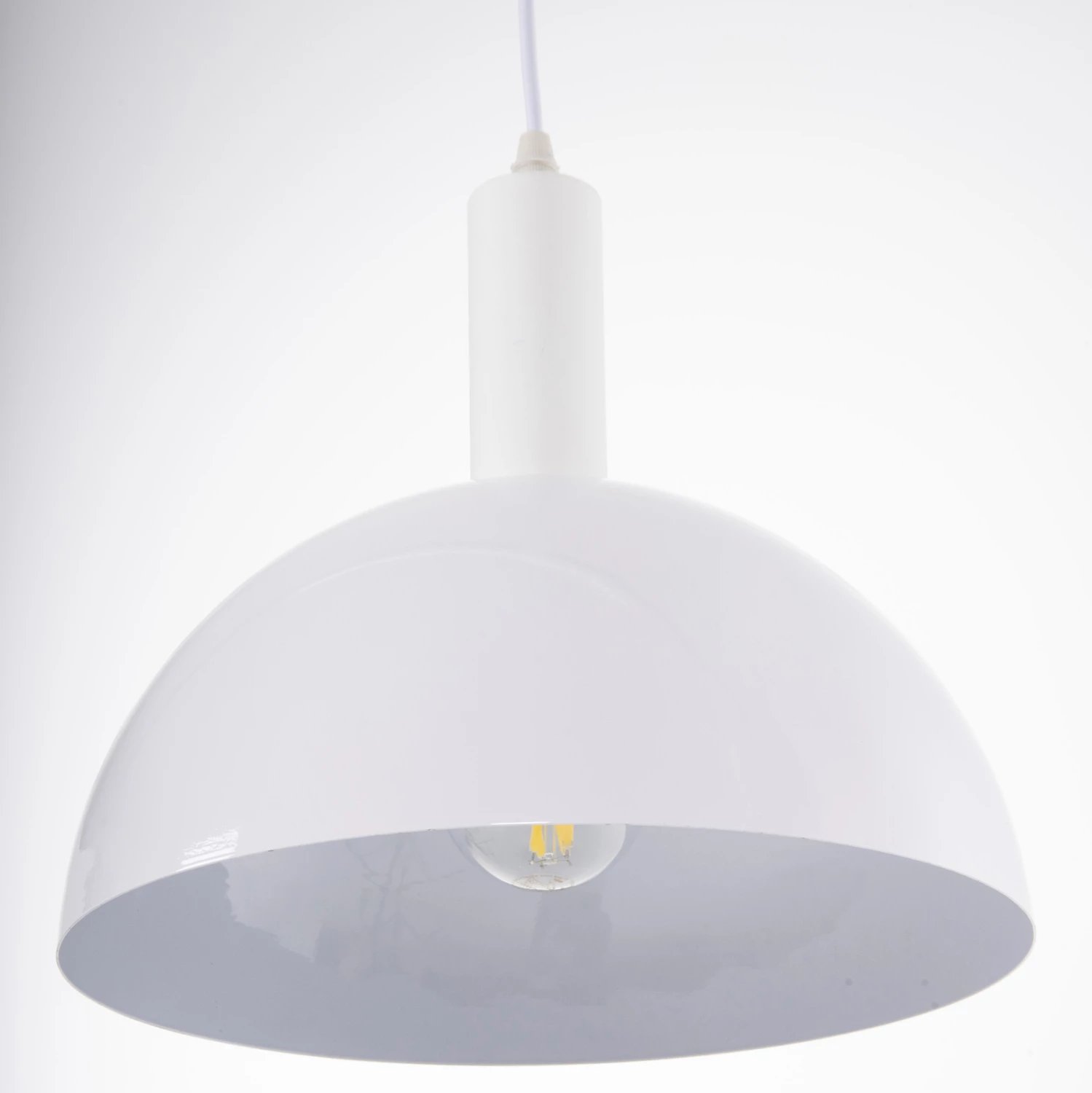Llambë varëse tavani FH4111, metalike e bardhë, Φ29.5Χ119H cm