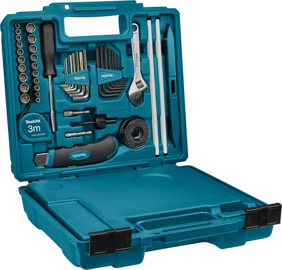 Set bitash dhe shpuese Makita E-11689, 256 copë, zi