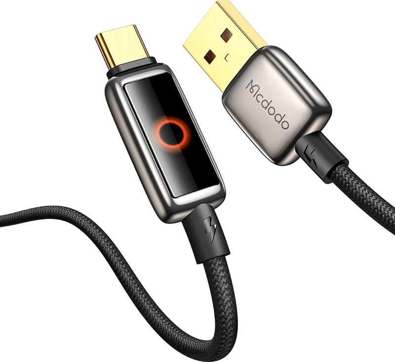 Kabllo USB-A në USB-C Mcdodo CA-6650, 1.2m, e bardhë/zezë