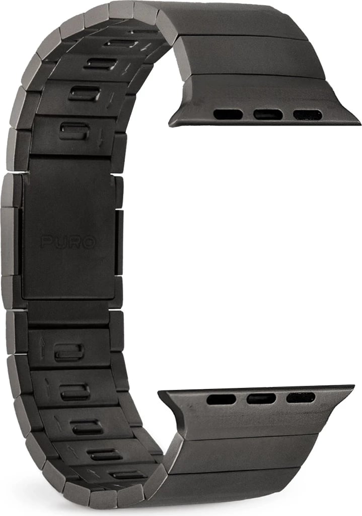 Rrip çeliku inox për Apple Watch Puro TITAN, 42/44/45/49mm, i zi