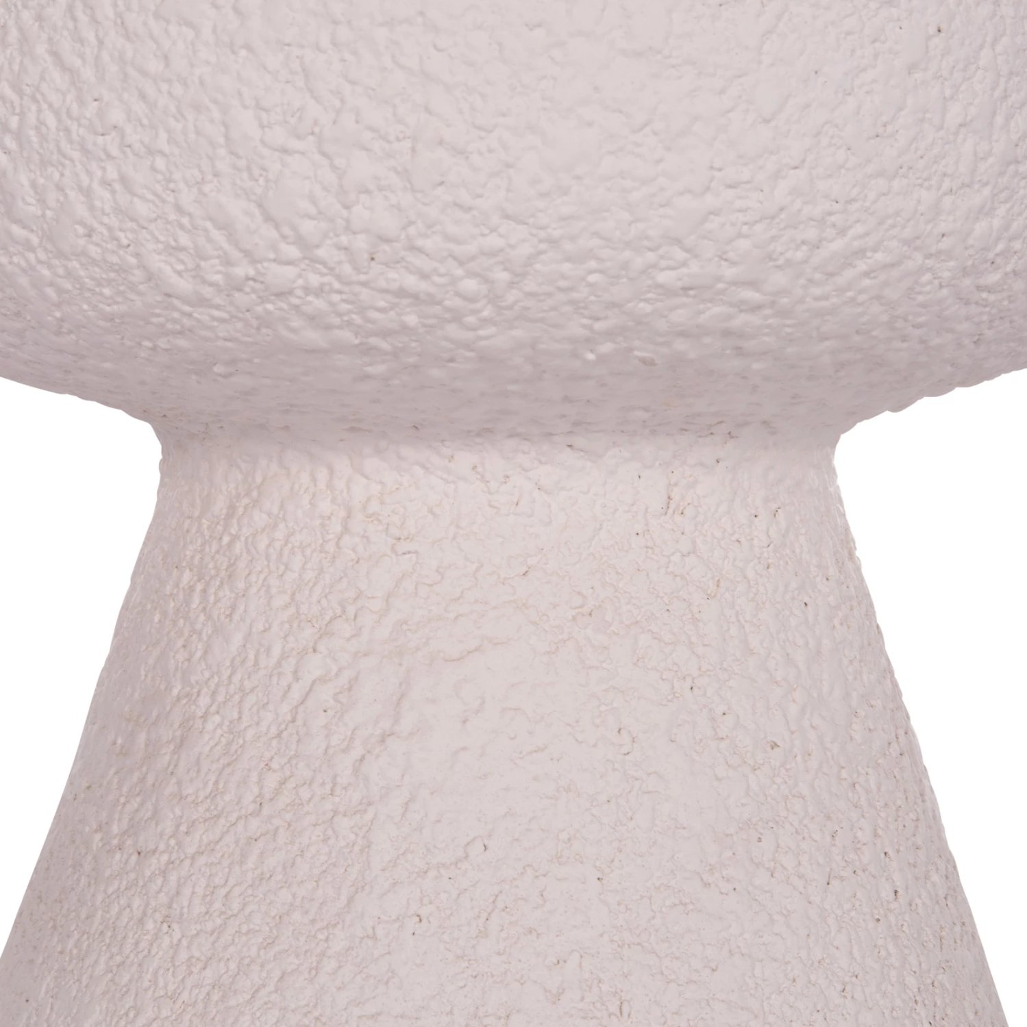 Stool i rrumbullakët INTERON, fibër-cement, ngjyrë e bardhë, FH18171.02, Φ34x39cm