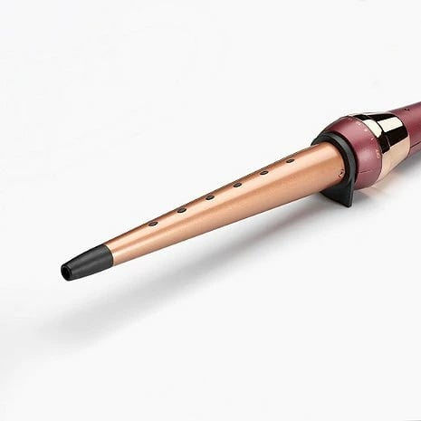 ondulues flokësh BaByliss 2523PE konik 25-13 mm Advanced Ceramics 30 temperatura 150-210°C quartz-ceramic, ngjyrë rozë e artë/bordo