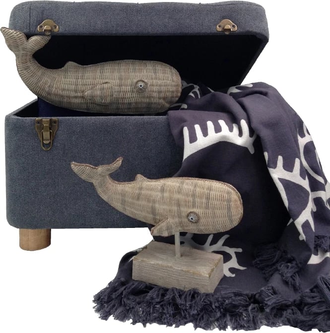 Dekor balenë, polirezine, ngjyrë kafe, 35x17x27cm