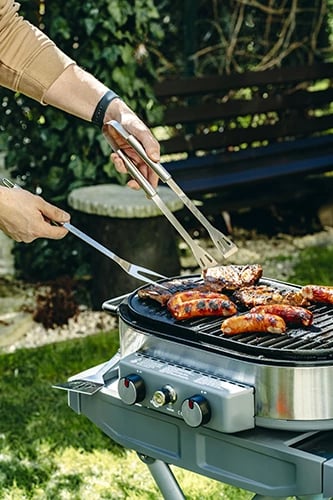 Set vegla grilli, Adler AD 6730, çelik inox 420 me doreza 410, 3 pjesë me etui, argjendtë