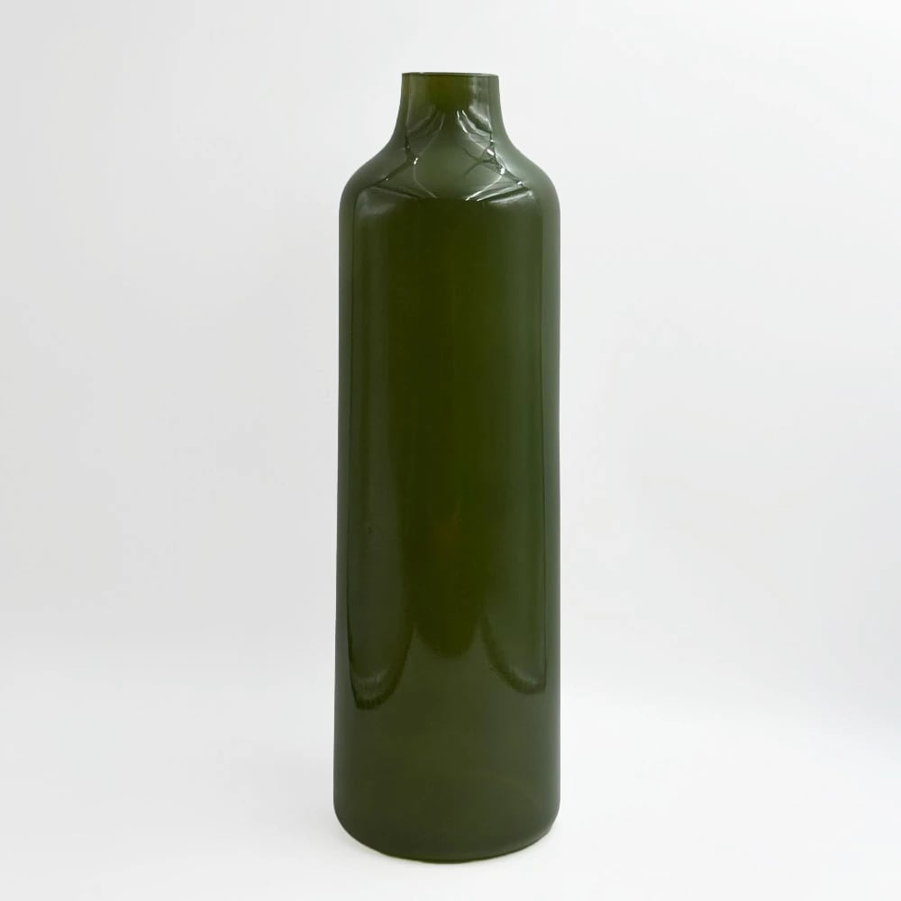 Vazo FINO, qelq e gjelbër, 12x12x39.5cm