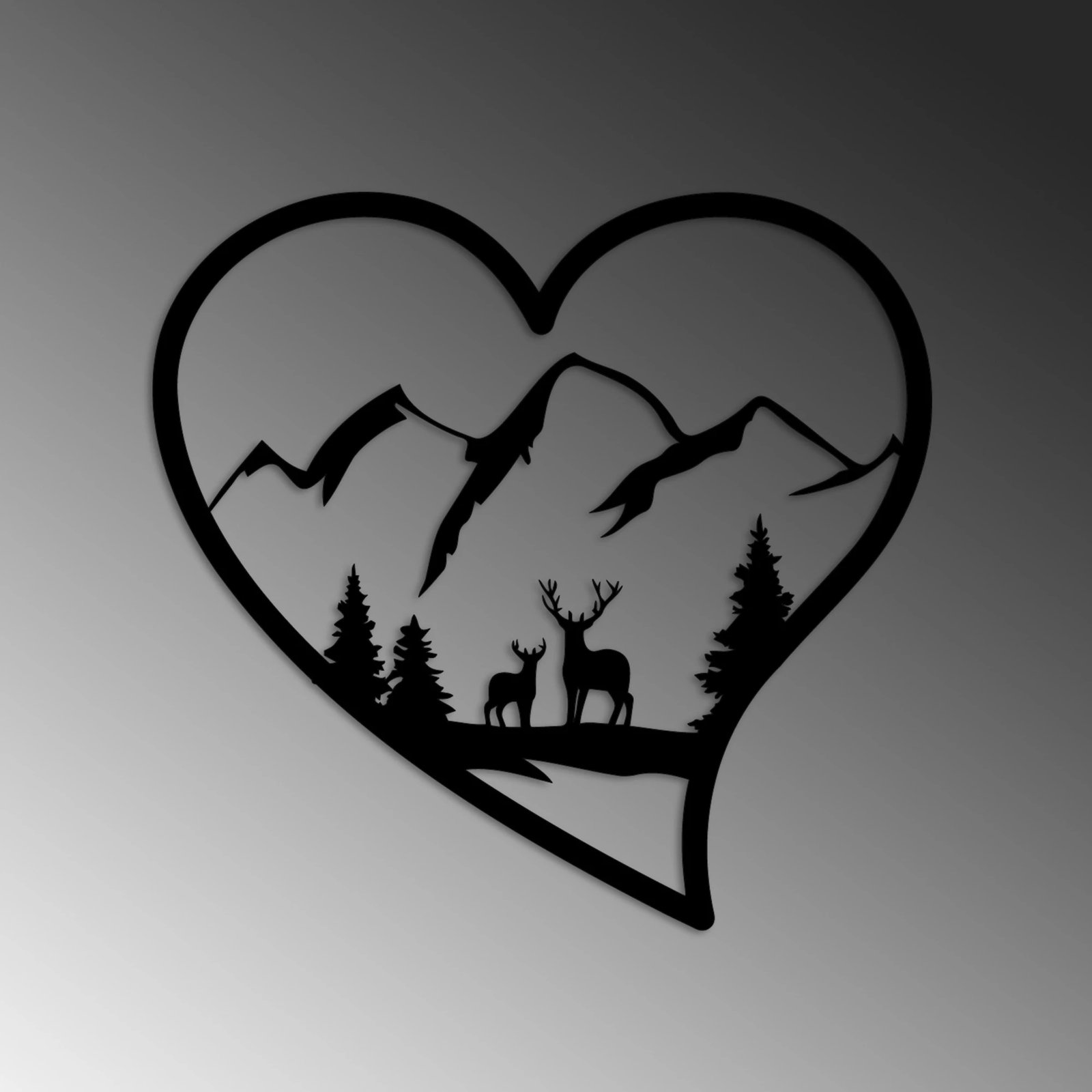 Aksesor dekorativ metalik për mur, Wallity, Nënë dhe Bir 3