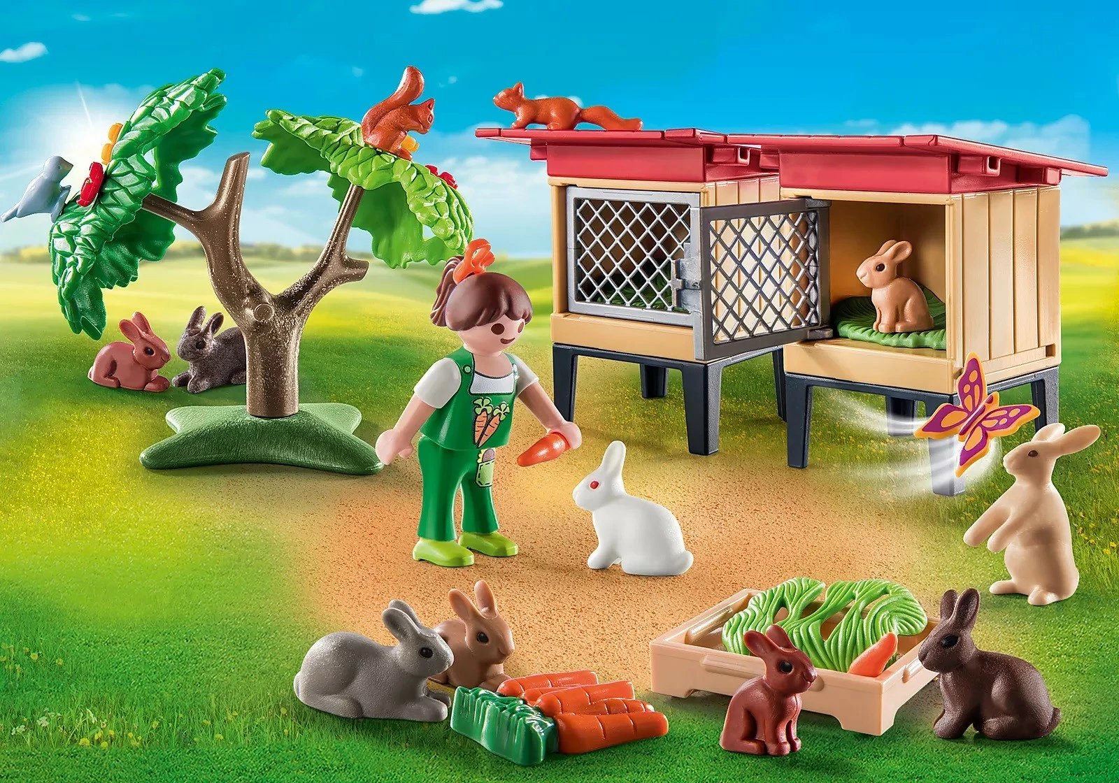 Set lodrash Playmobil Country 71252, kafaze lepujsh, 41 pjesë