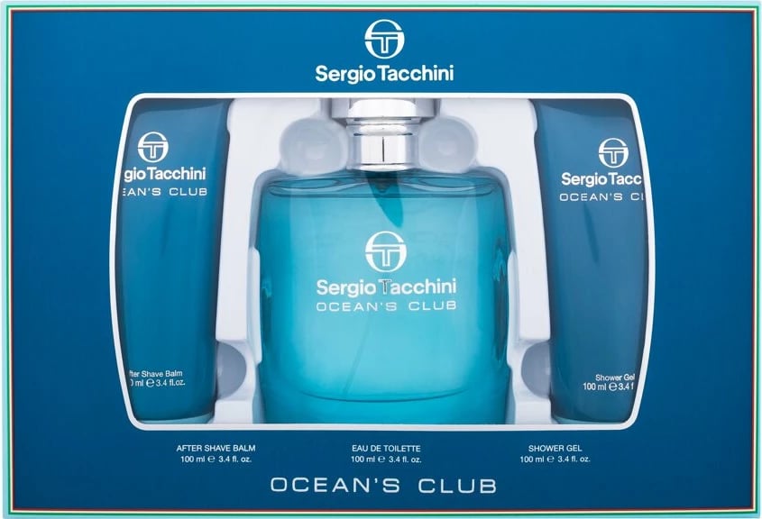 Set Eau de Toilette, Shower Gel, Aftershave Balm për meshkuj Sergio Tacchini 3x100ml