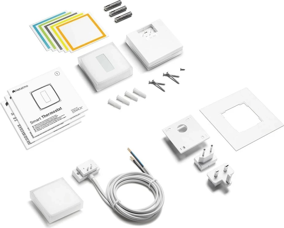 Set termostat i mençur Netatmo me 3 valvula të mençura për radiator, i bardhë