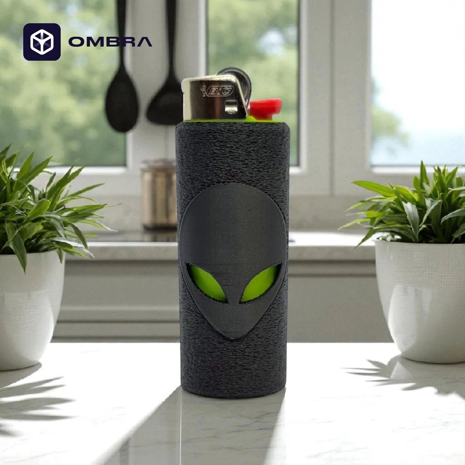 Mbajtëse çakmaku BIC "Alien Bic Case", e zezë