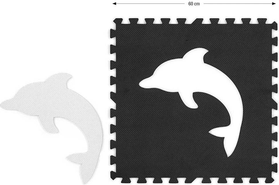 Tapet puzzle prej shkumës, Milly Mally Jolly 2x2, 148.5 x 148.5 cm, trashësi 1.2 cm, 24 copë, gri