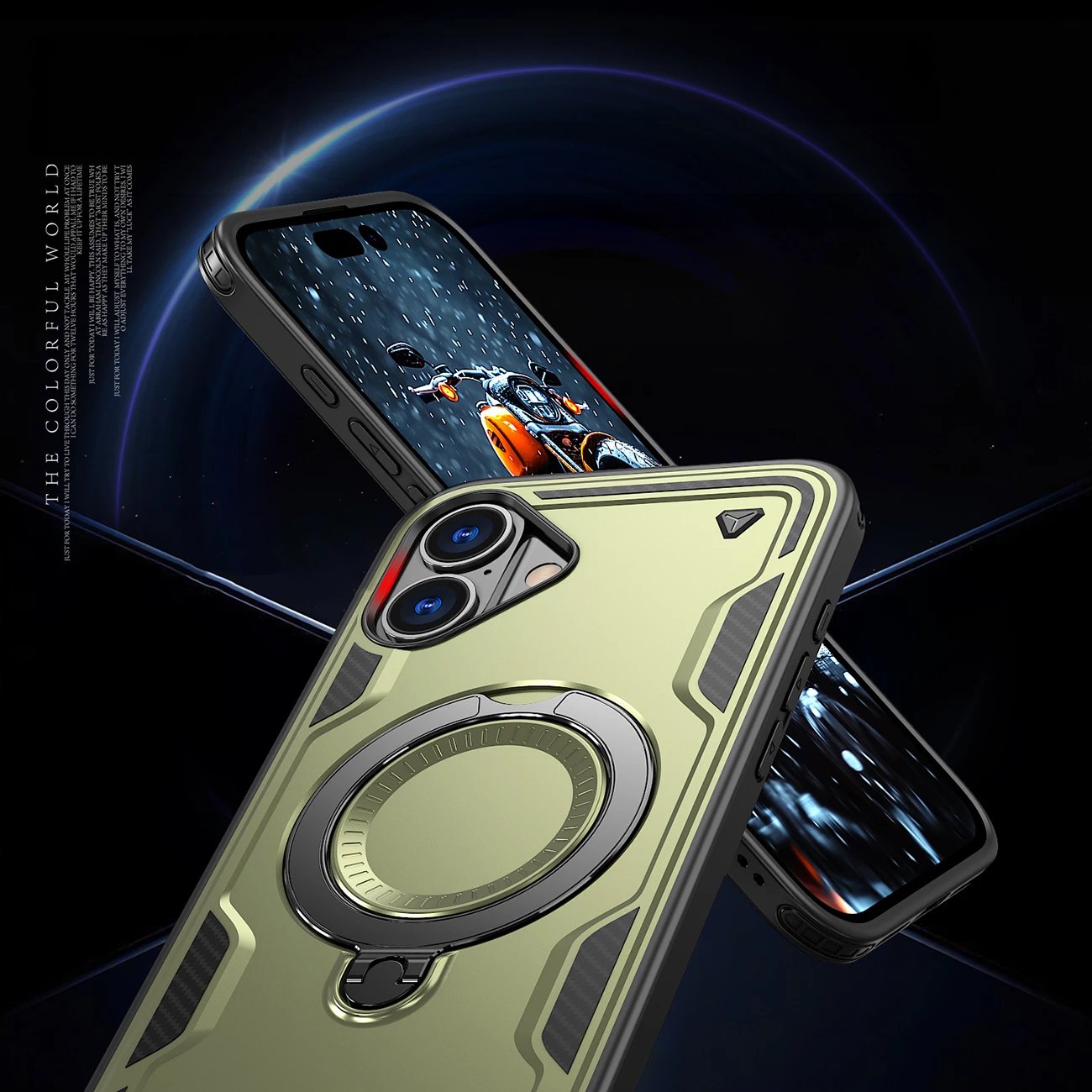 Mbështjellës Hurtel Hybrid Armor Trendy me MagSafe për iPhone 16 Plus, Jeshil