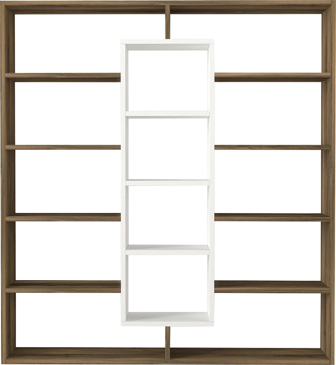 Raft librash Hanah Home, Ample, ngjyrë arre dhe e bardhë