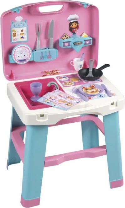 Kuzhinë lodër Smoby Gabby's Dollhouse 7600311908, shumëngjyrëshe, set me 16 aksesorë