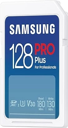 Kartelë memorie Samsung PRO Plus 128GB SDXC, UHS-I, 180MB/s, e bardhë