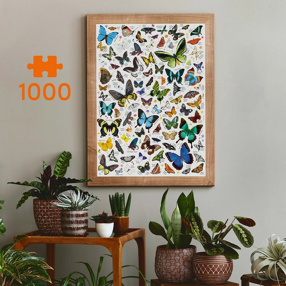 Puzzle CzuCzu Puzzlove Butterflies 1000 pjesë, shumëngjyrëshe