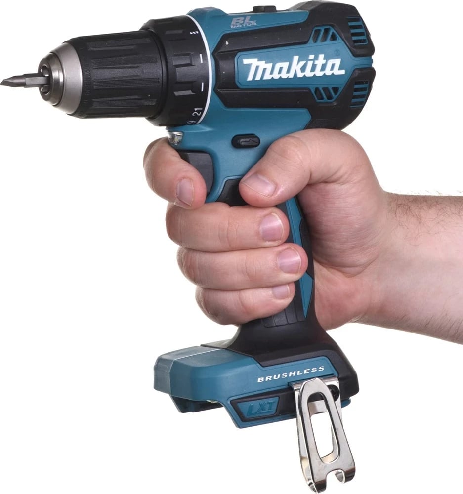 Makita DDF485Z, 1900 RPM, pa çelës, 1.7 kg, Zi, Blu